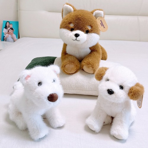 Sitting lying dog plush - , toy