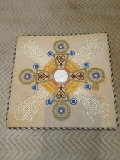 1 ) Pâle De Calice/broderie/croix/occasion/MESSE/PRETRE/DENTELLE