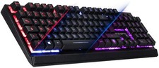 Clavier Gaming Semi-Mécanique USB, Rétro-éclairage LED 3 couleurs 19 touches