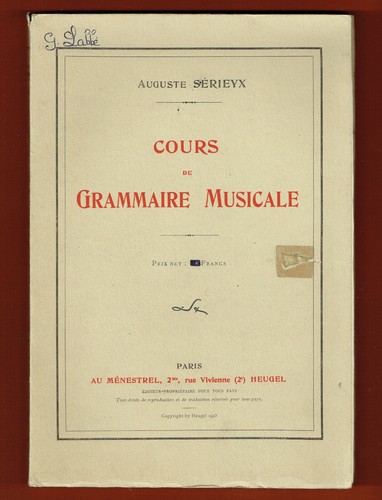 Cours grammaire musicale - cours, de