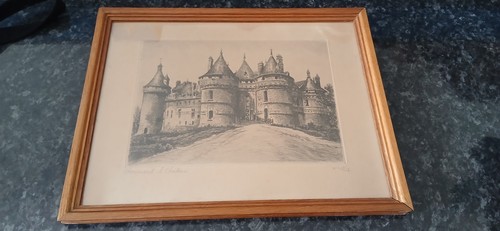 Ancienne gravure château - ancienne,