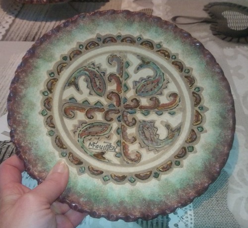 Assiette ancienne - assiette, en