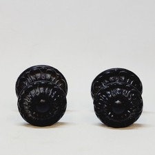 2 Boutons Poignées De Porte A Tirage Fer Noir Dhalia 