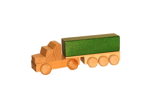 Jouet bois tracteur - tracteur, avec