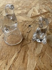 2 Figurine Sujet Otarie Et Ours Verre Ou Cristal ?  Vintage Statuette