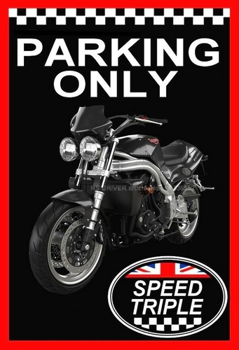 Plaque parking only triumph - plaque,