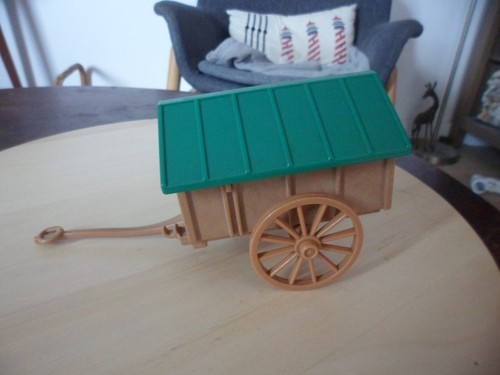 Playmobil charrette avec - , toit