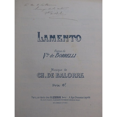 Balorre vicomte lamento - balorre, ch.