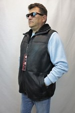 Gilet En Fourrure En Cuir De