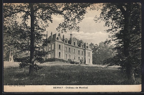 Cpa bernay château de - cpa,