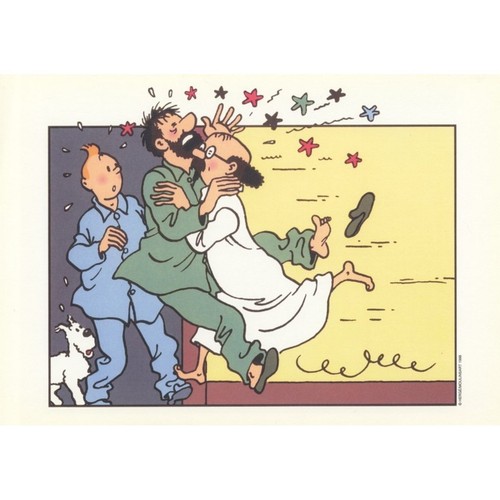 Tintin offset bookcase with - tintin,