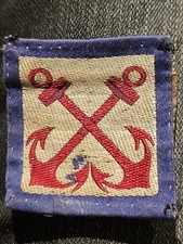 Insigne tissu ancien A Identifier Scout France ? Marine ? Chantier De Jeunesse ?