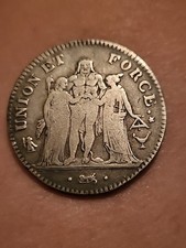 5 Francs Union et Force AN 8 K en TTB+ - Superbe