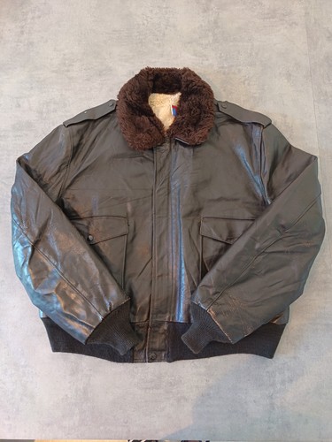 Blouson cuir aviateur - en,