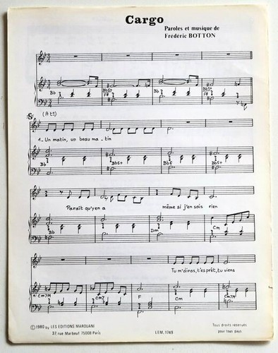 Partition vintage sheet music