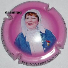Capsule de Champagne : Dame de LA RENAISSANCE !  grand portrait ,  fond rose  !