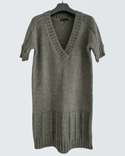 MAJE Robe en Maille Mohair Épais Khaki Minimalist Chic taille M 38