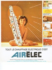 Publicité Advertising 108  1974   chauffage éléctrique Airélec