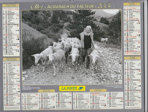 Calendrier almanach ptt 2004 - ptt,