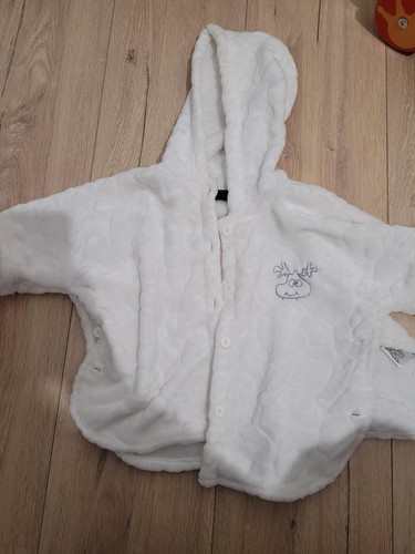 Poncho blanc bébé rennes - poncho,