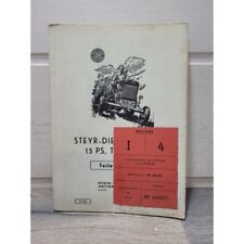 STEYR Tracteur diesel 15PS Type 80 et 80a - Catalogue pieces detachees ALLEMAND