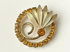 BROCHE vintage FLEUR cercle