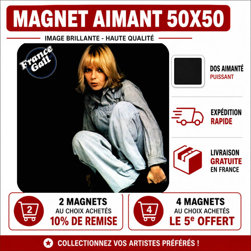 Magnet france gall 5x5 - magnet,