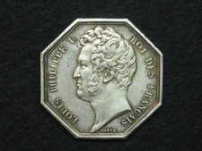 JETON ARGENT 1834 BARRE (lampe) LOUIS PHILIPPE 1er -CHAMBRE DE COMMERCE BORDEAUX