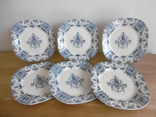 SIX ASSIETTES DESSERT FAIENCE