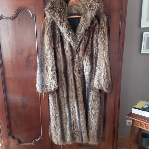 Manteau fourrure marmotte - manteau, de