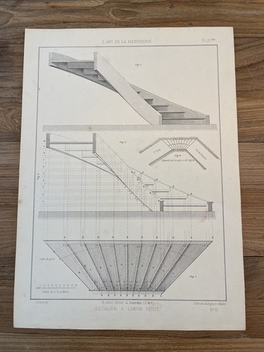 Menuiserie 1889 escalier à - 1889,