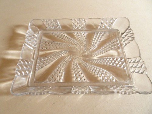 Plateau service cristal - de, en