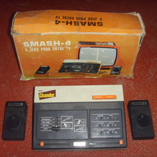 Ancienne console style Pong Smash 4 Bianco Chandor en boite orange Magnavox