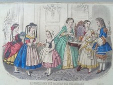GRAVURE DE MODE ANCIENNE