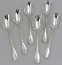 Christofle modèle Perles, 6 cuillères, pelles à glace, en métal argenté, 13 cm.