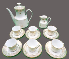 SERVICE A CAFE VINTAGE EN PORCELAINE FINE FRANCAISE DE CHAUVIGNY