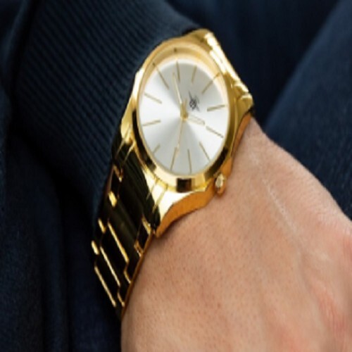 Montre homme métal doré - montre,