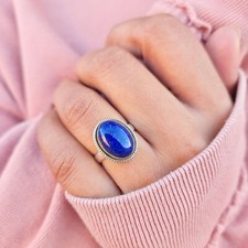Genuine Lapis Lazuli Ring 925