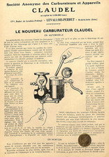 AVIATION / CARBURATEURS CLAUDEL ( LEVALLOIS  ) ZÉNITH ( PARIS LYON ) ADP 1925