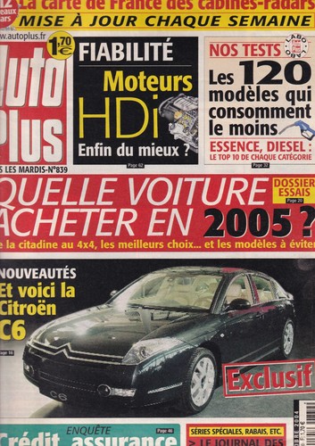 Auto plus 839 fiabilite - n°839,