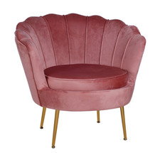 Fauteuil en velours dossier