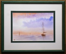 tableau aquarelle signée 