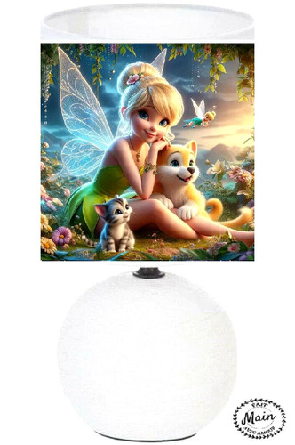Lampe chevet fée clochette - de,
