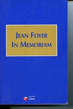 Jean Foyer in Memoriam