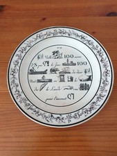 Rare assiette parlante rébus