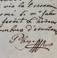 Ignace PLEYEL - Rare lettre