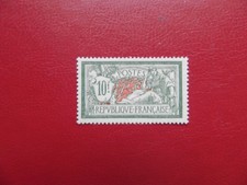 MERSON  N° 207 10Fr VERT ET ROUGE. TRACE CHARNIERE.BON CENTRAGE. TTB. COTE 145 