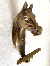 PORTE MANTEAU PATÈRE TÊTE DE CHEVAL ÉQUITATION HARAS ÉCURIE LAITON en TB ÉTAT