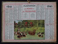 1941 calendrier almanach - calendrier, ptt