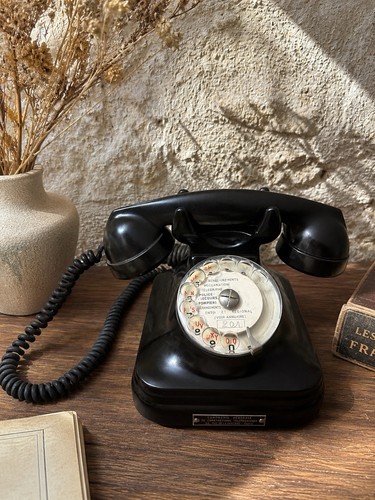 Téléphone ancien cadran - téléphone,
